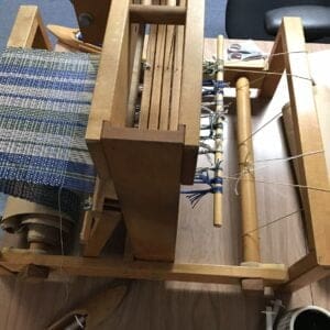 Woven Blue Green Fabric
