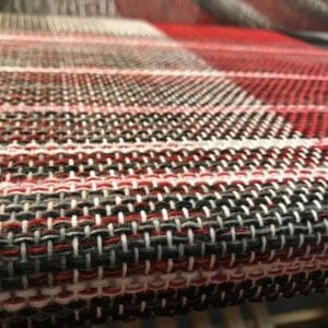 Red Black Woven Fabric